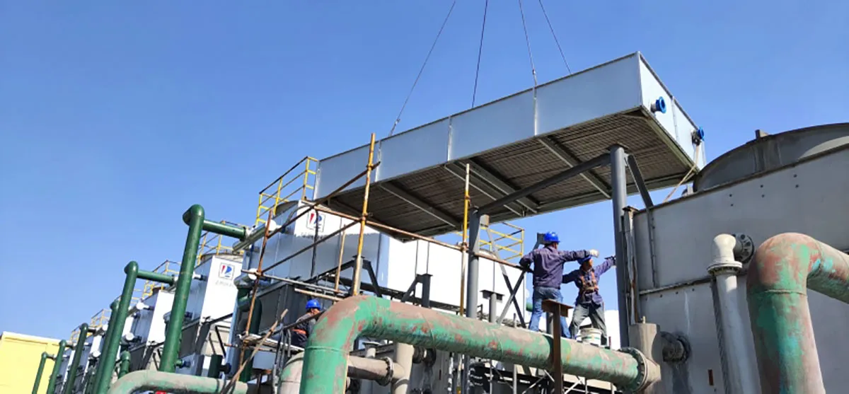 Customer Site Installation of Closed-Circuit Cooling Tower Customer Site Installation of Closed-Circuit Cooling Tower